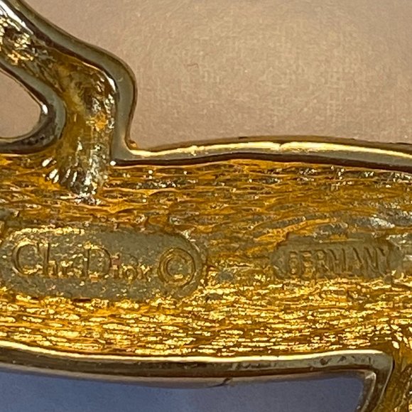 Vintage Signed Christian Dior - Germany Gecko Pin